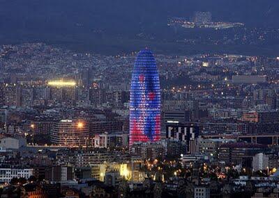 The spanish funny scycraper - Torre Agbar, Barcelona The spanish funny scycraper - Torre Agbar, Barcelona